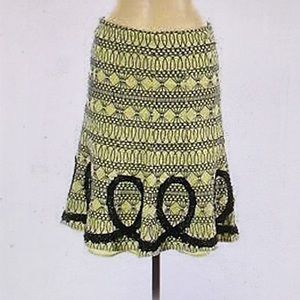 WD.NY linen blend embroidered skirt 6-8